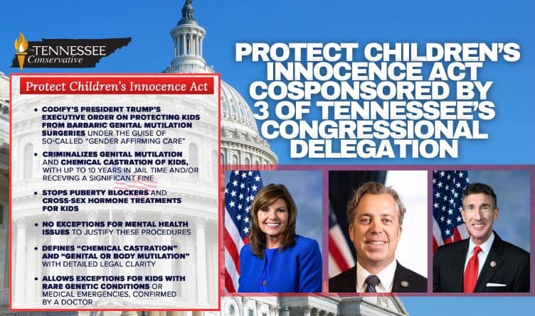 Protect Children’s Innocence Act Cosponsored By 3 Of Tennessee’s Congressional Delegation